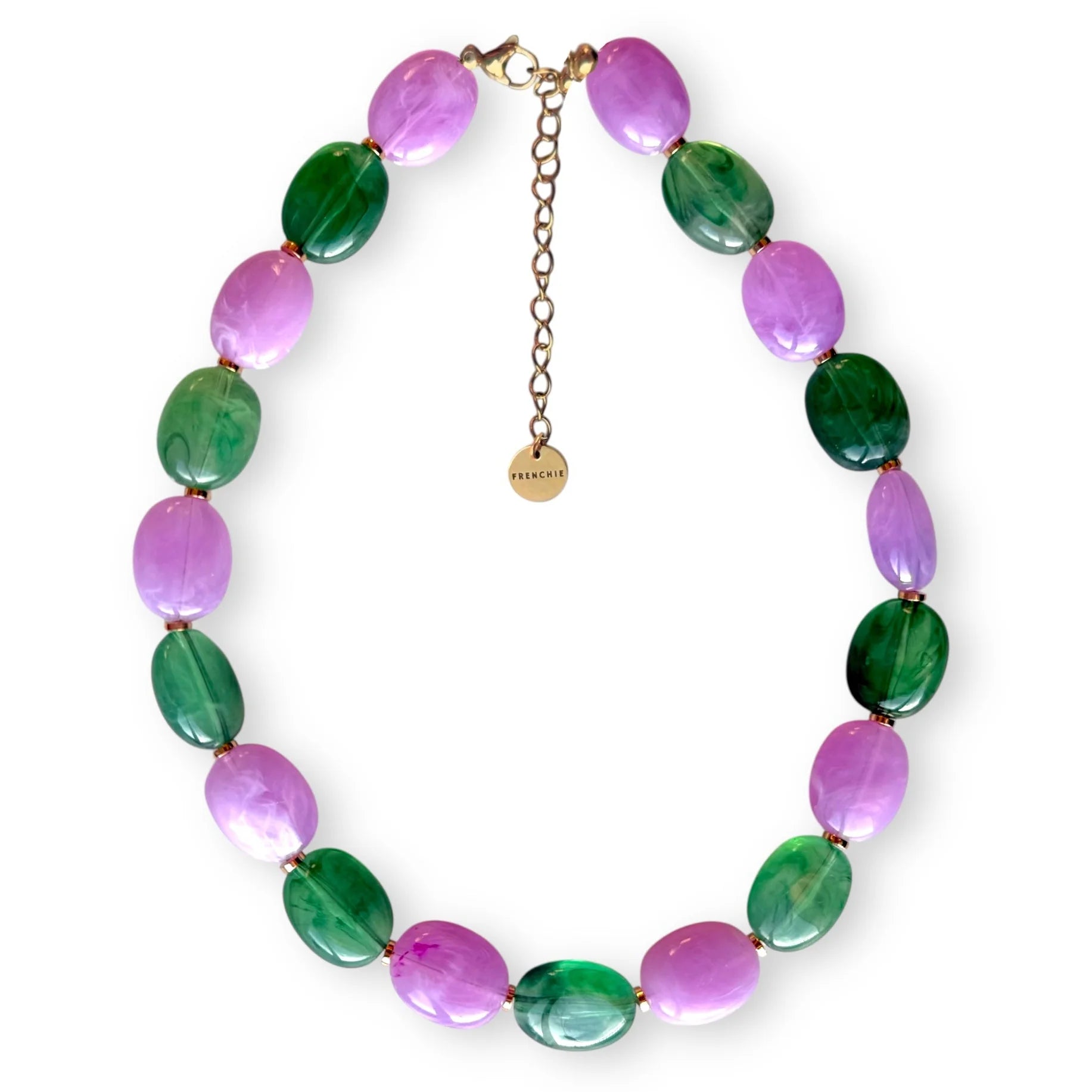 Necklace Colour Block Green | Studio Frenchie