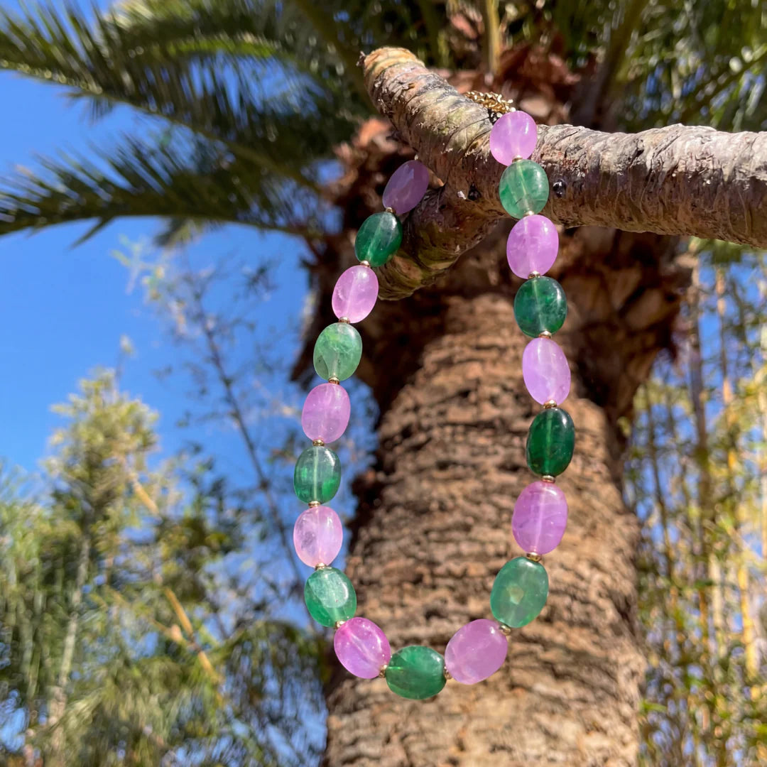 Necklace Colour Block Green | Studio Frenchie