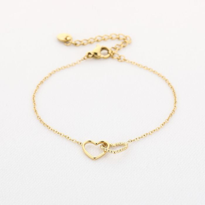 Dubbele hartjes armband