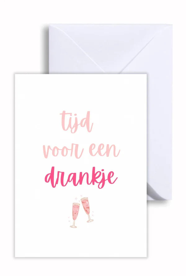 Tijd voor een drankje | wenskaart | ByNoa