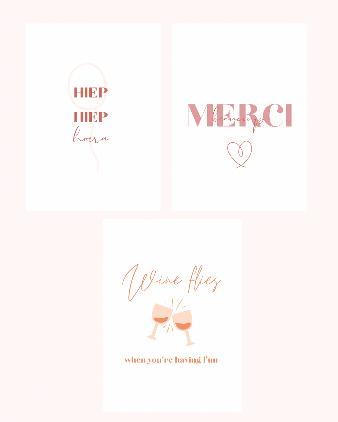 Bundel | wenskaarten | 3 stuks