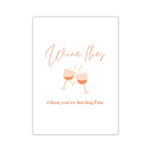 Wine flies | wenskaart