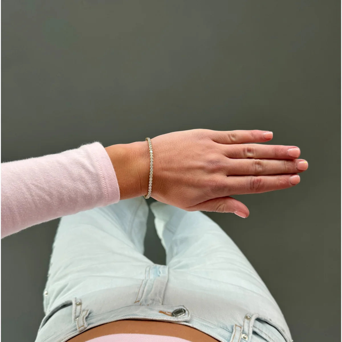 Zirkonia tennis armband | goud