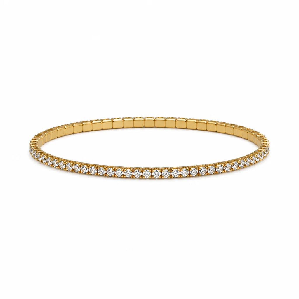 Zirkonia tennis armband | goud