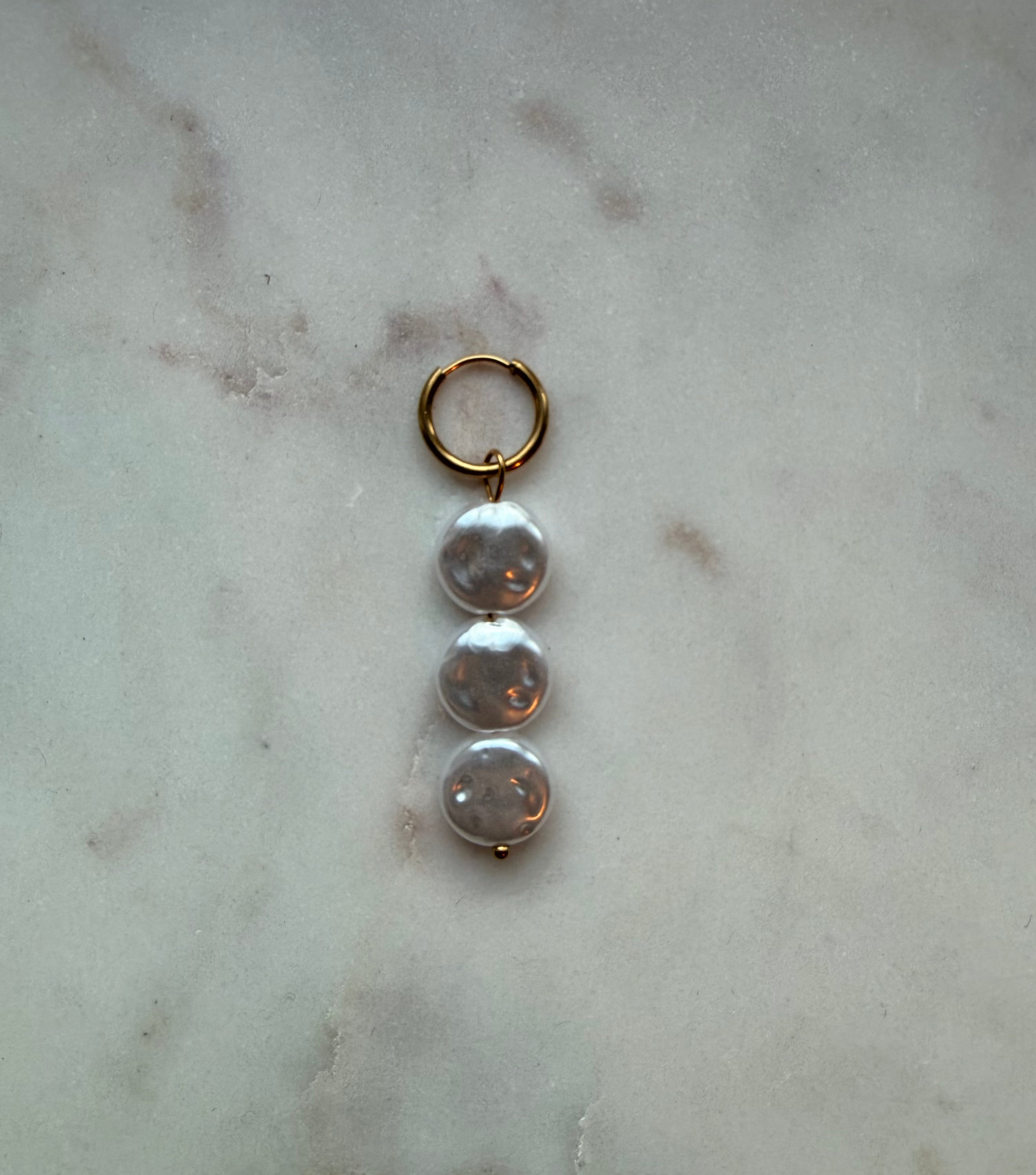 Round pearl hoop | per stuk
