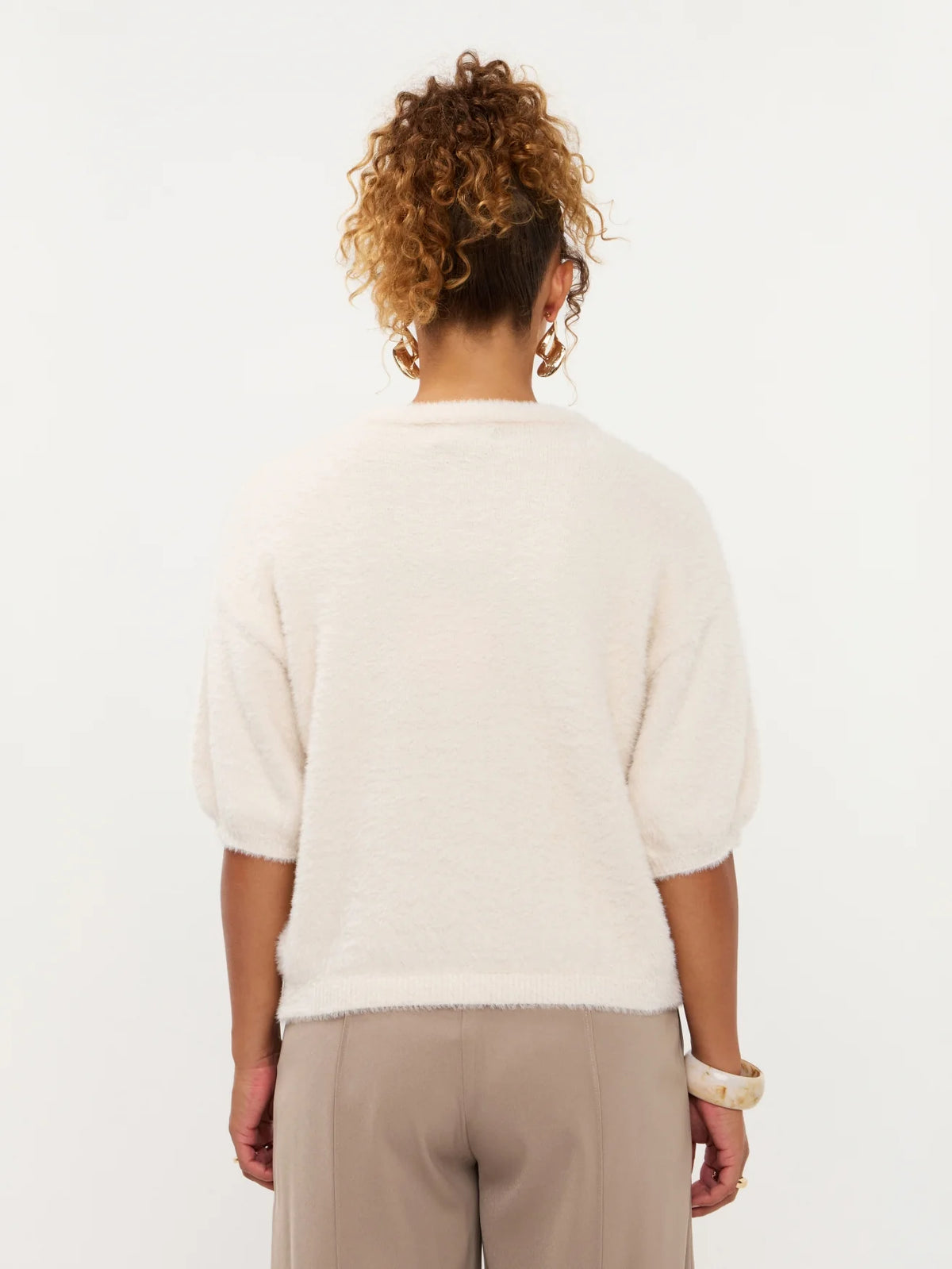 Knitted top Mary | Ecru | Ydence