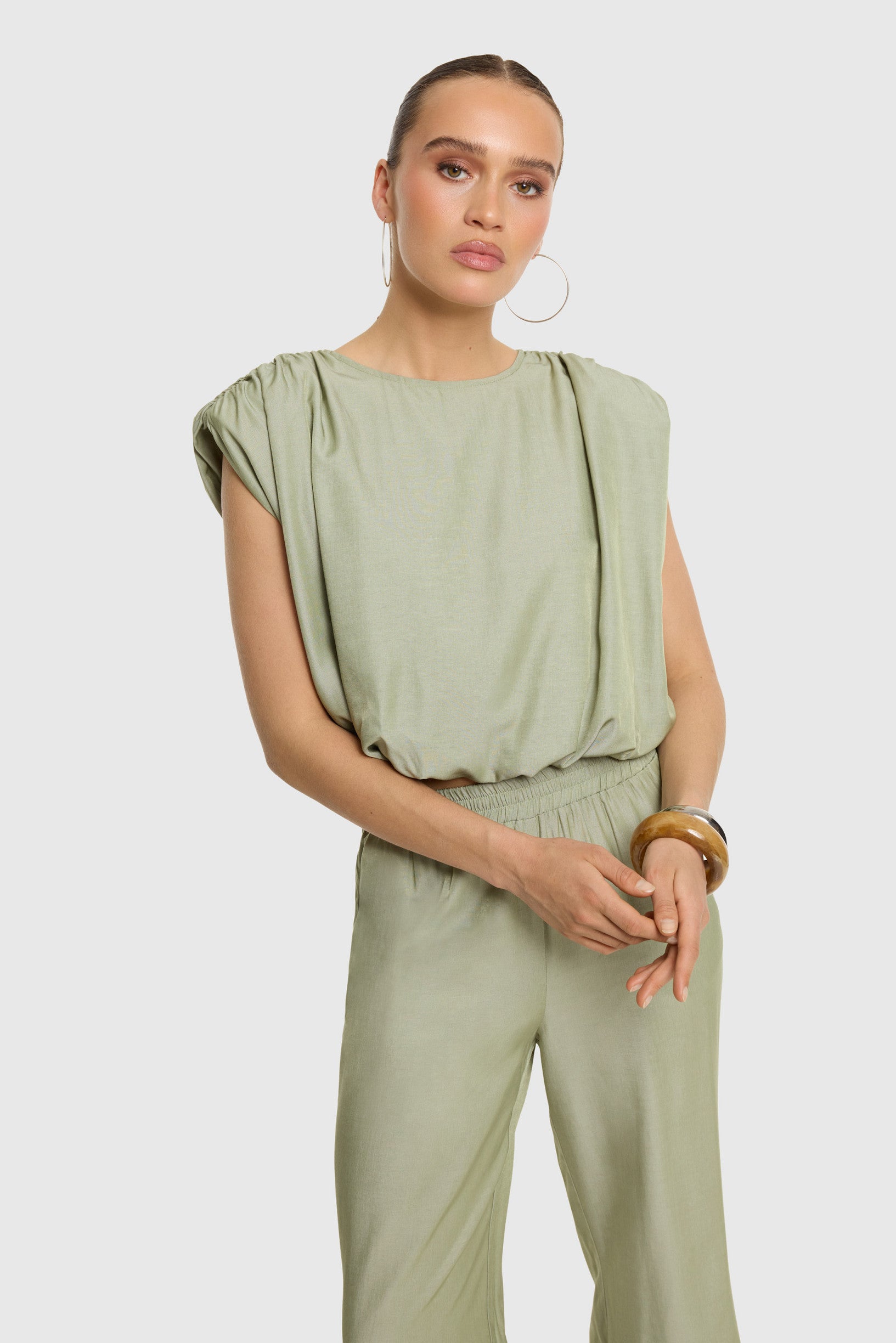 LIV Blouse Sage Green | Refined Department