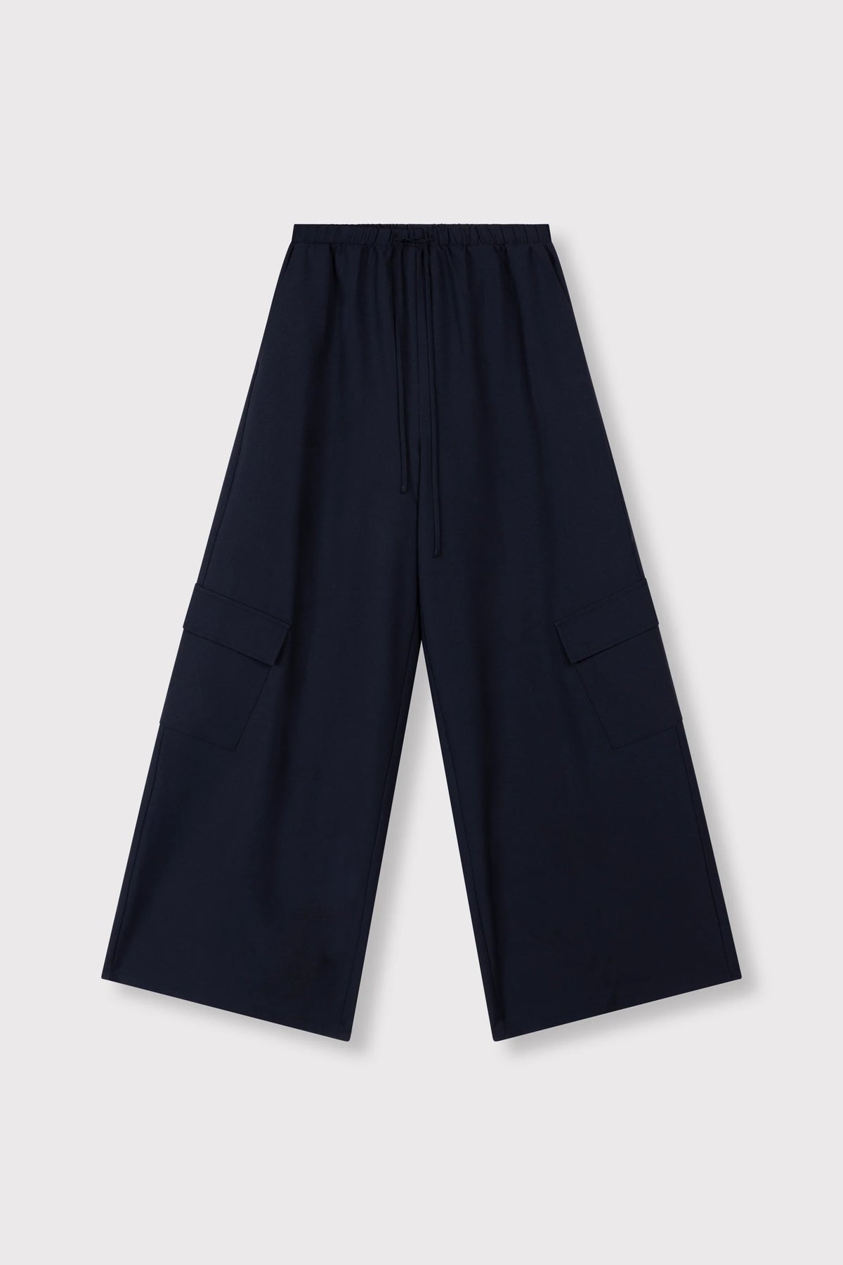 MILA Pants – Navy Wide Leg Broek | Refined Department