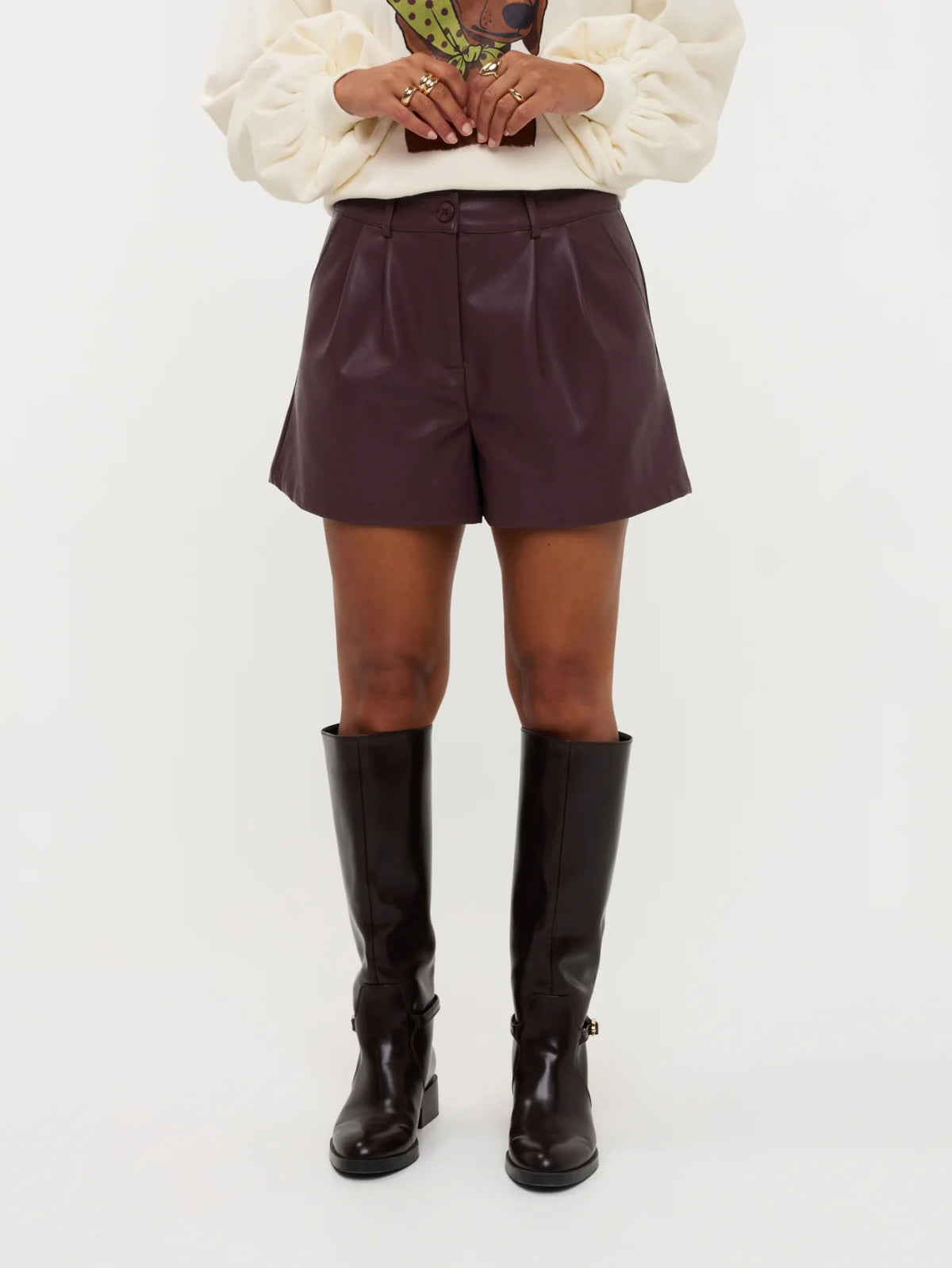 Short Jade | Aubergine | Ydence