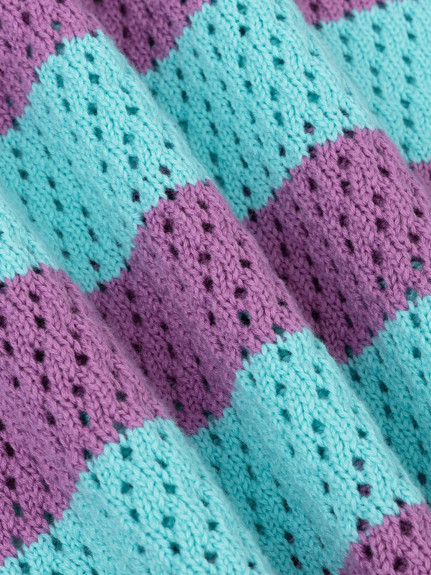 Knitted top Agnes | Lila/turquoise | Ydence