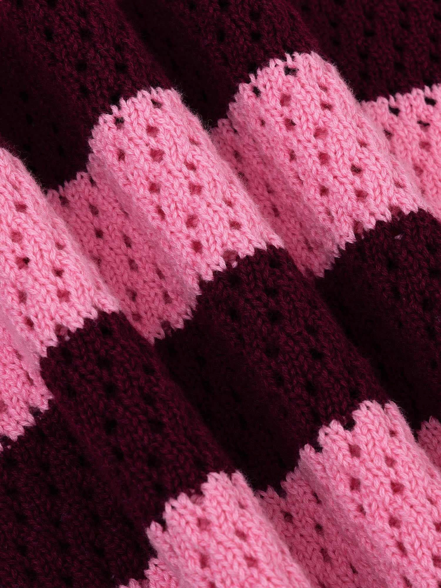 Knitted top Agnes | Bordeau / roze | Ydence