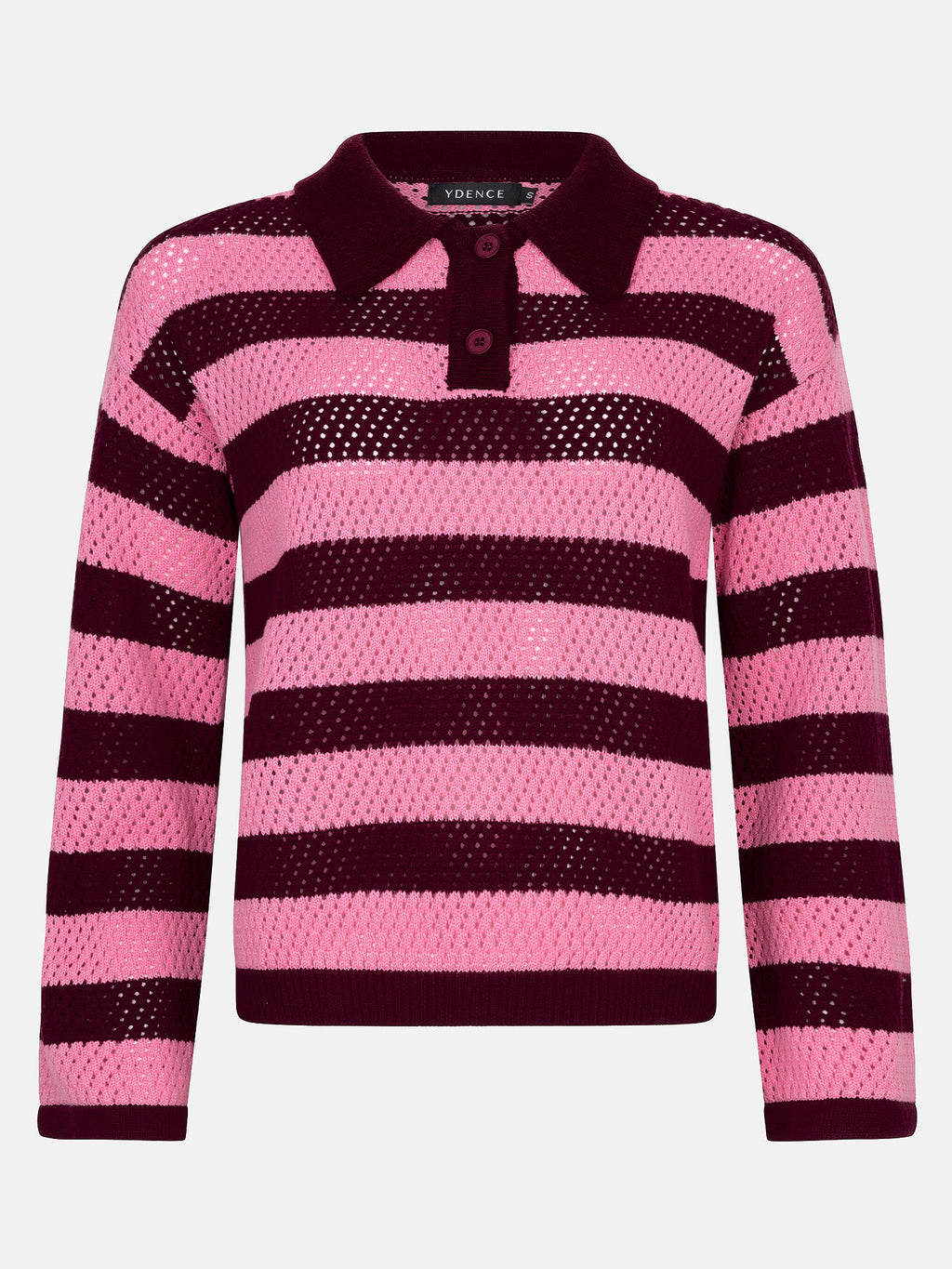Knitted top Agnes | Bordeau / roze | Ydence