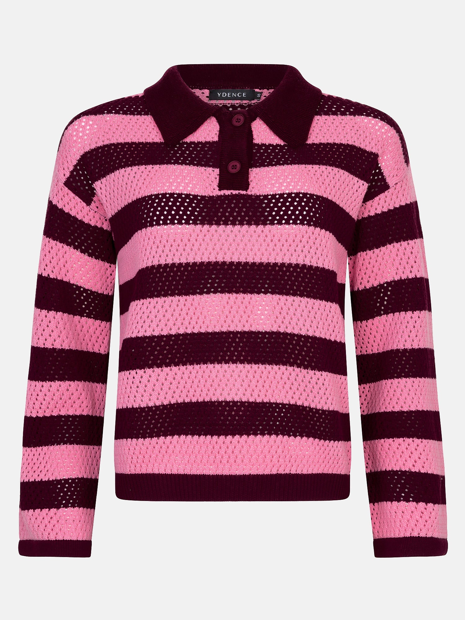 Knitted top Agnes | Bordeau / roze | Ydence