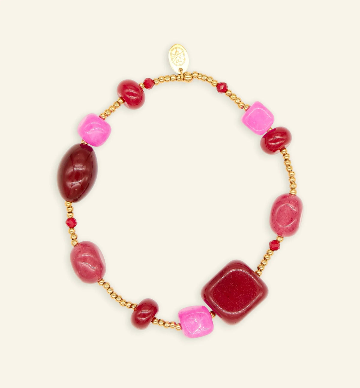 Burgundy Bloom armband | Mable