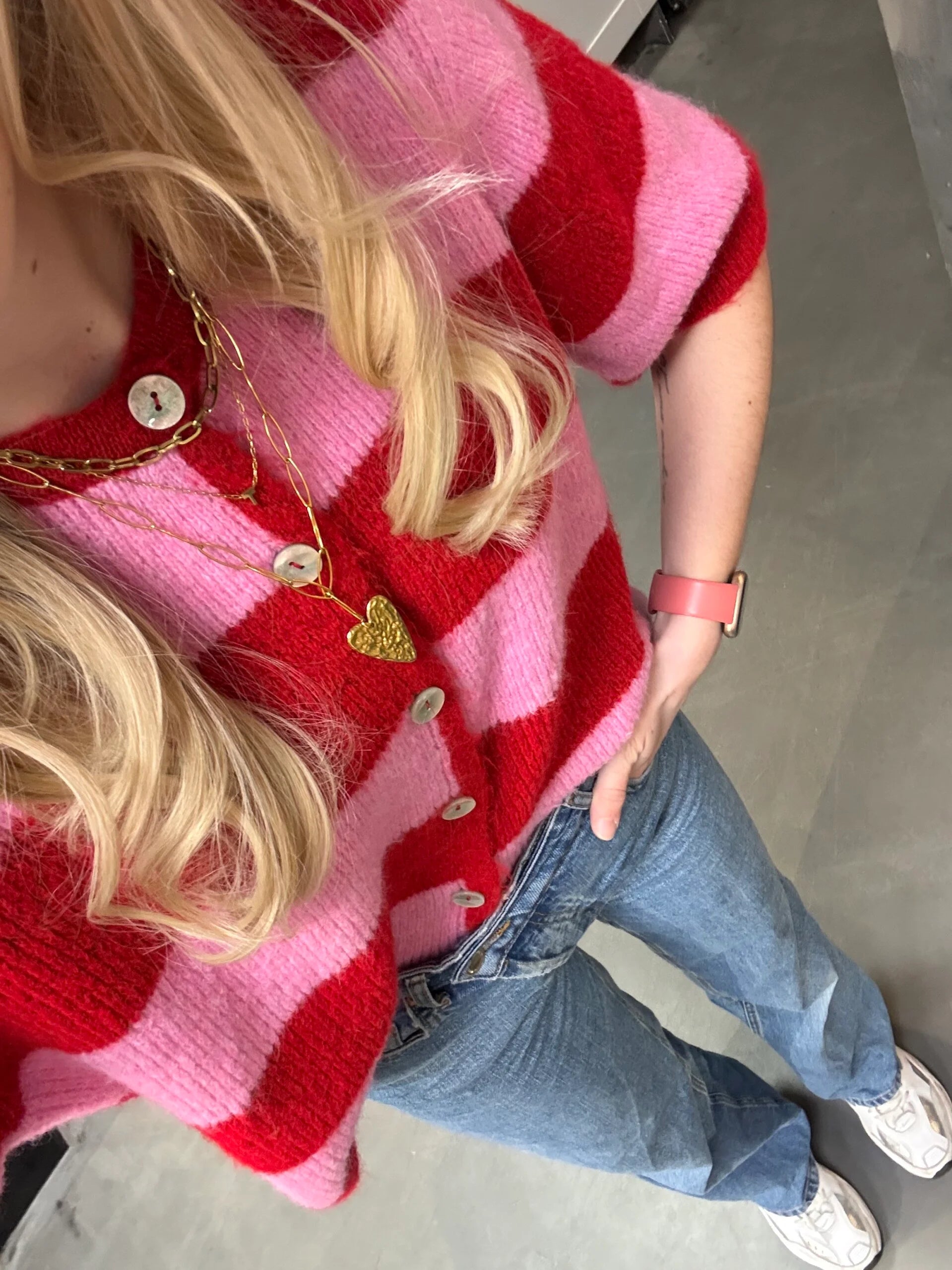 Big heart necklace | zilver of goud