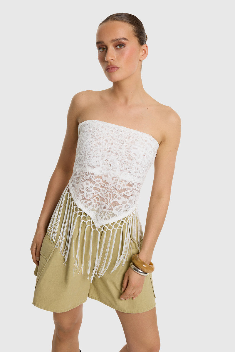 CARRY Lace Triangle Scarf | Refined Department