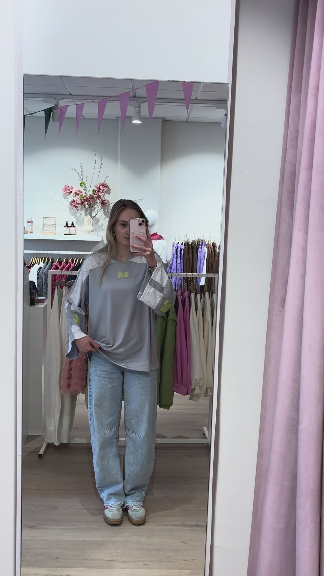 Shirt oversized Yeady silver grey | Refined Department
