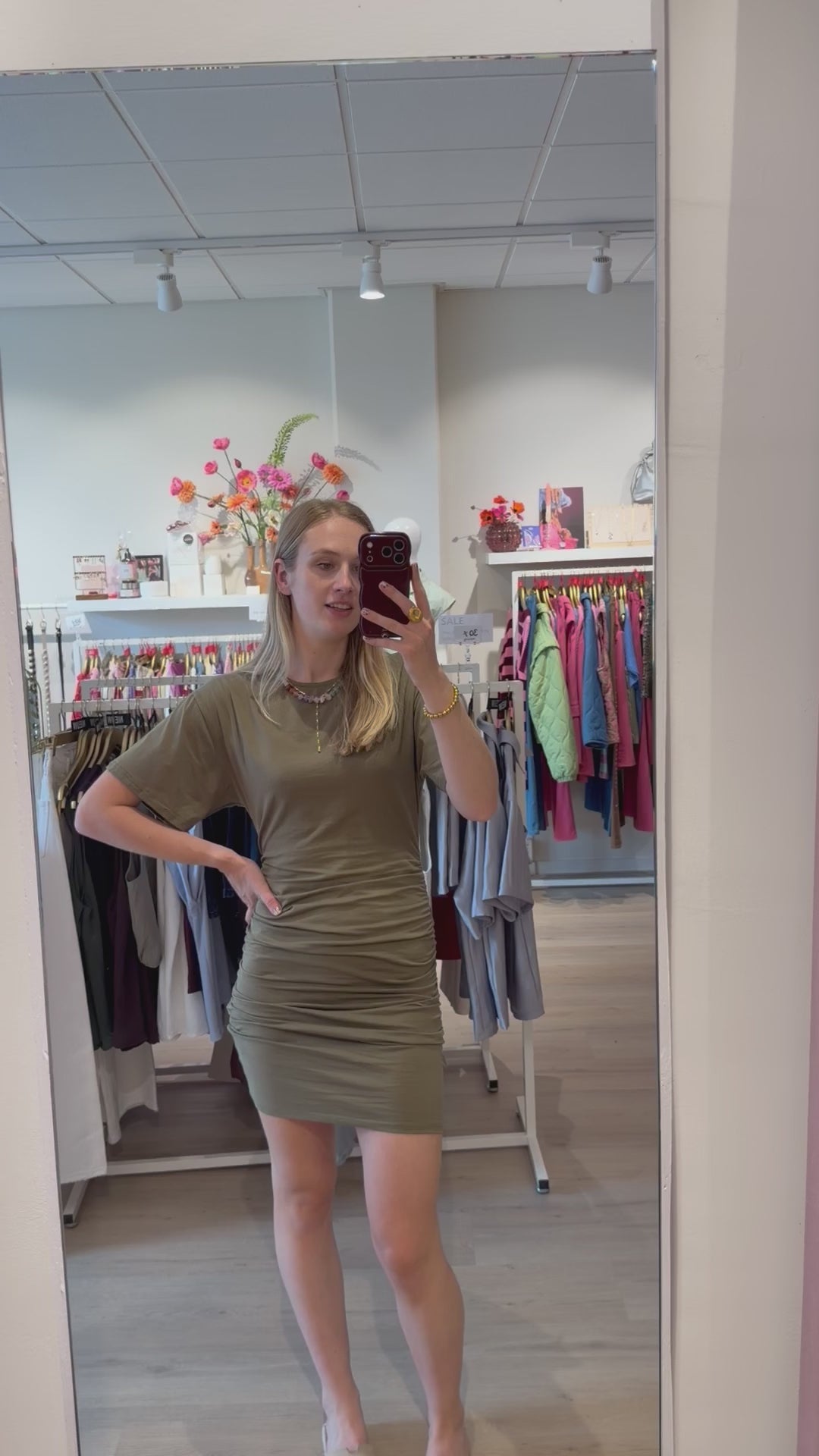 T-shirt Dress | Army Green
